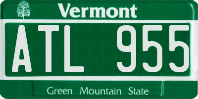VT license plate ATL955