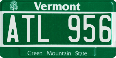 VT license plate ATL956