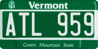 VT license plate ATL959
