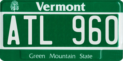 VT license plate ATL960