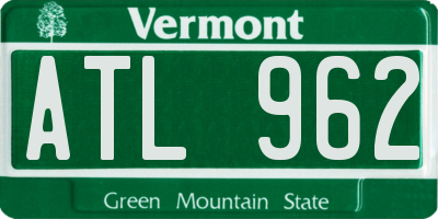 VT license plate ATL962