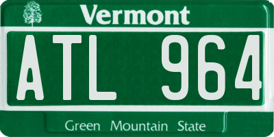 VT license plate ATL964