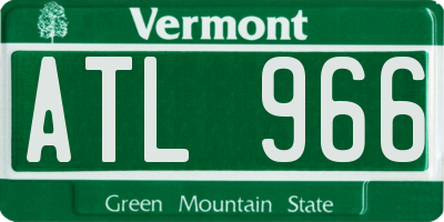 VT license plate ATL966