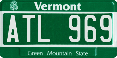 VT license plate ATL969