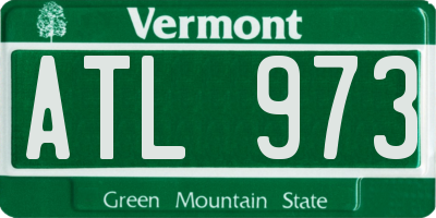 VT license plate ATL973