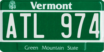 VT license plate ATL974