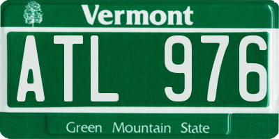 VT license plate ATL976