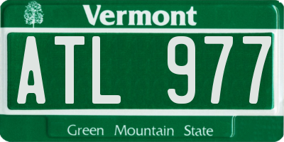 VT license plate ATL977