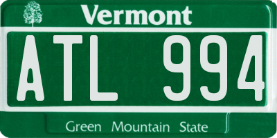 VT license plate ATL994