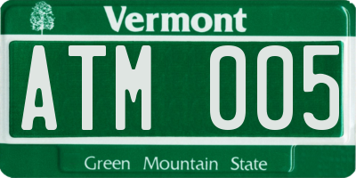 VT license plate ATM005