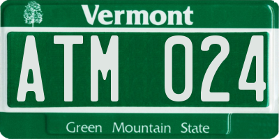 VT license plate ATM024