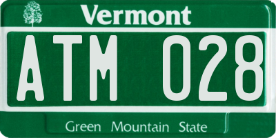 VT license plate ATM028