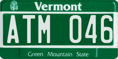 VT license plate ATM046