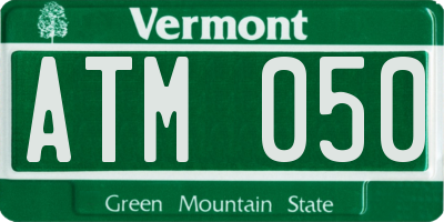 VT license plate ATM050