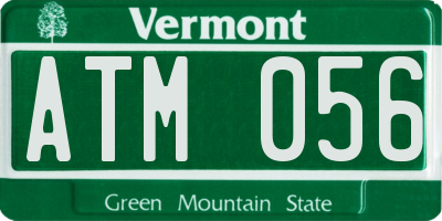 VT license plate ATM056