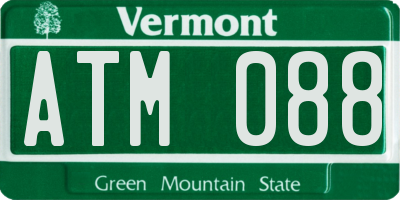 VT license plate ATM088