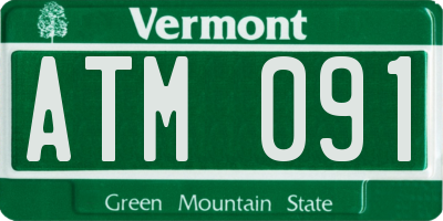 VT license plate ATM091