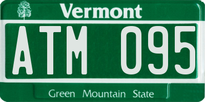 VT license plate ATM095