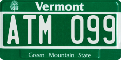 VT license plate ATM099