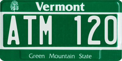 VT license plate ATM120