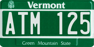 VT license plate ATM125