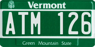 VT license plate ATM126
