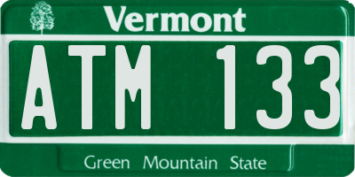 VT license plate ATM133
