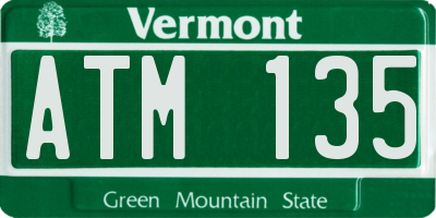 VT license plate ATM135