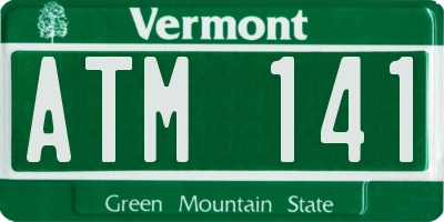 VT license plate ATM141