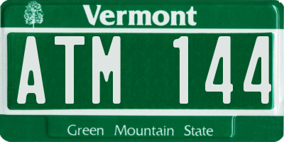 VT license plate ATM144