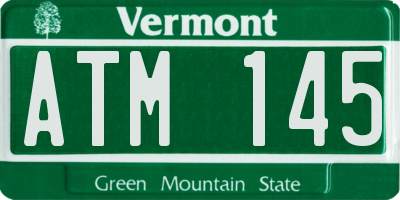VT license plate ATM145
