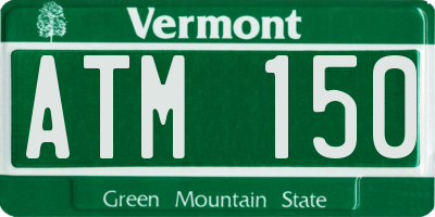 VT license plate ATM150