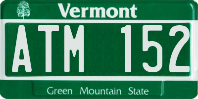 VT license plate ATM152