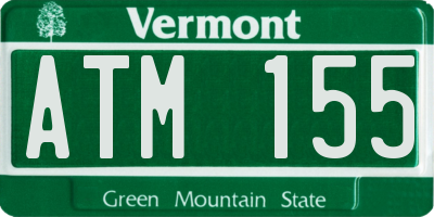 VT license plate ATM155