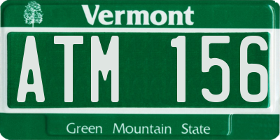 VT license plate ATM156