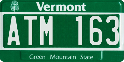 VT license plate ATM163