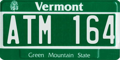 VT license plate ATM164