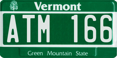 VT license plate ATM166
