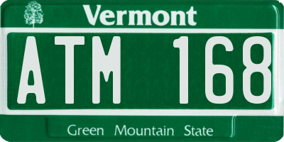 VT license plate ATM168