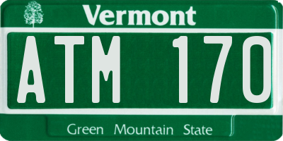 VT license plate ATM170