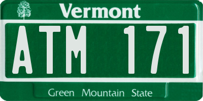 VT license plate ATM171