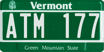 VT license plate ATM177