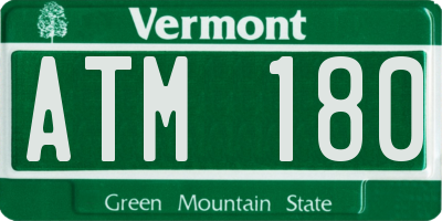 VT license plate ATM180