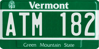 VT license plate ATM182