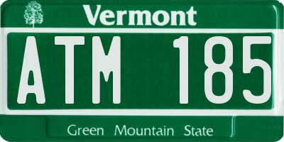 VT license plate ATM185