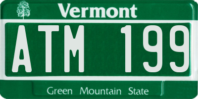 VT license plate ATM199