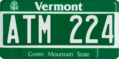 VT license plate ATM224
