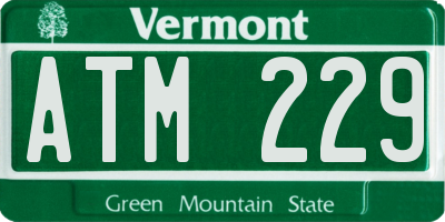 VT license plate ATM229
