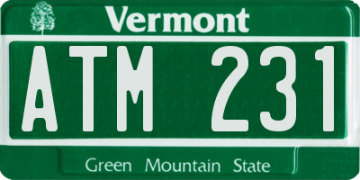 VT license plate ATM231