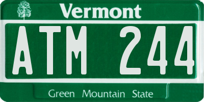 VT license plate ATM244